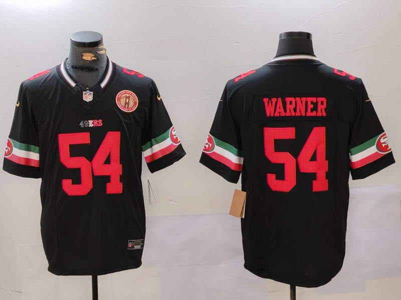 Men's Black San Francisco 49ers #54 Fred Warner F.U.S.E. Mexico With Gate Bridge Patch Vapor Limited Stitched Football Jersey